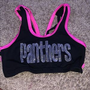 cheer athletics panthers sports bra